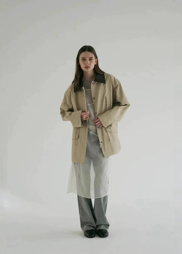Drune | Kontrastkragen Utility-Jacke