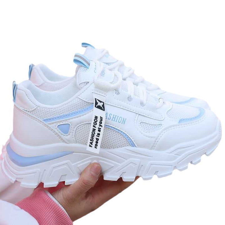 Damen modische Chunky Sneakers mit atmungsaktivem Mesh-Obermaterial und verstärkter Sohle Drune