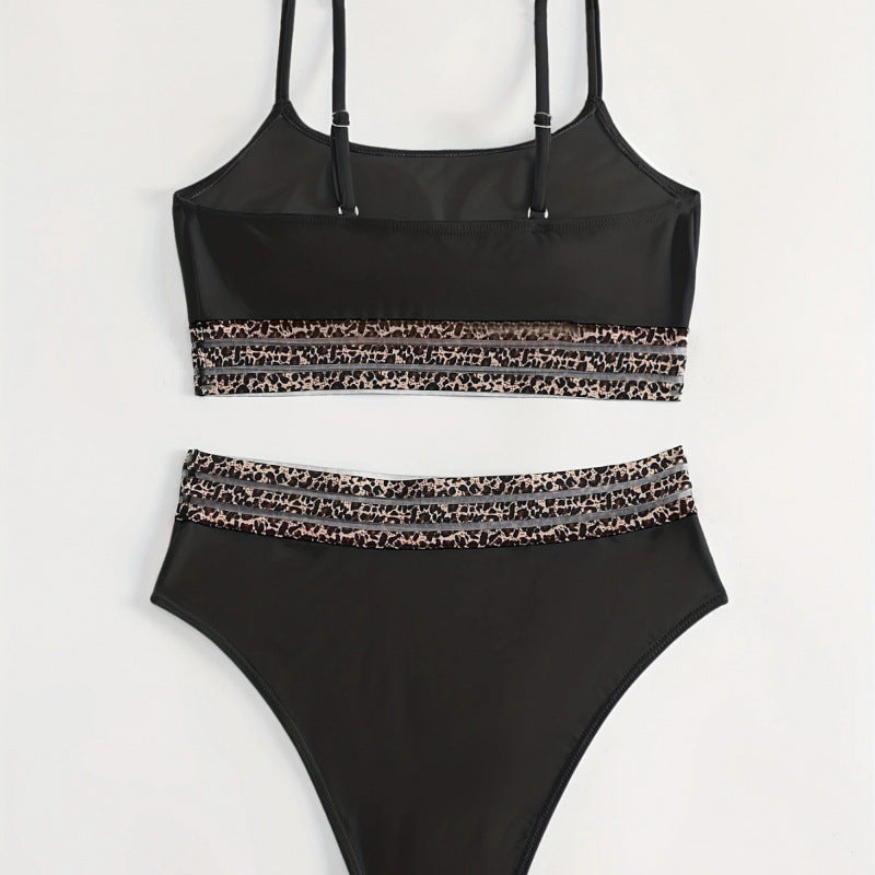 Damen Bikini-Set mit stylischem hohen Bund und modischem Animal-Design Drune