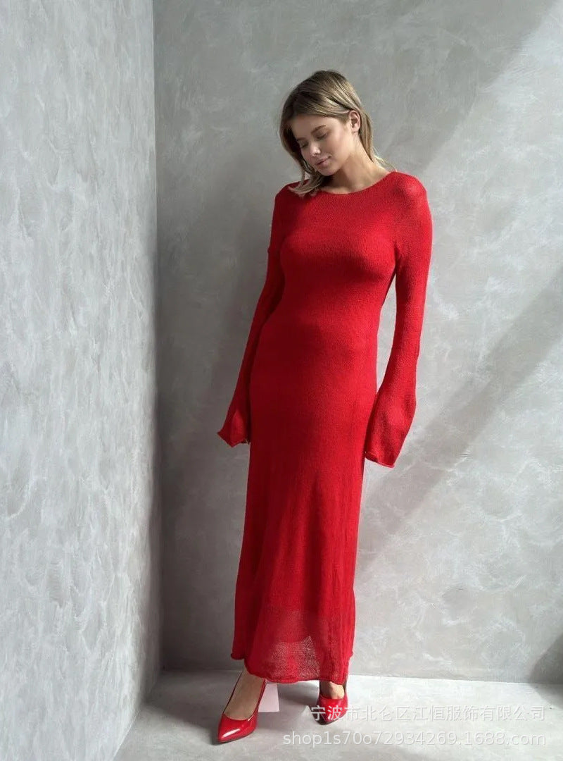 Damen elegantes und bequemes langes Kleid Drune