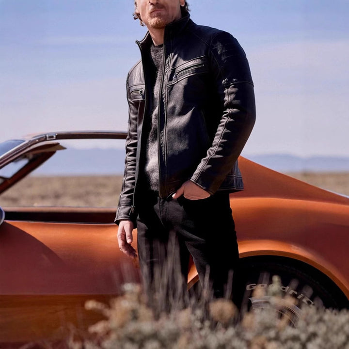 Herren Bikerjacke mit funktionalen Taschen und einzigartiger Steppung Drune