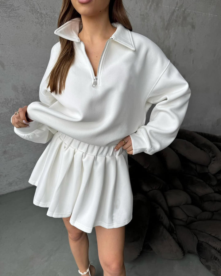 Damen sportlicher Pullover mit Reißverschluss Drune