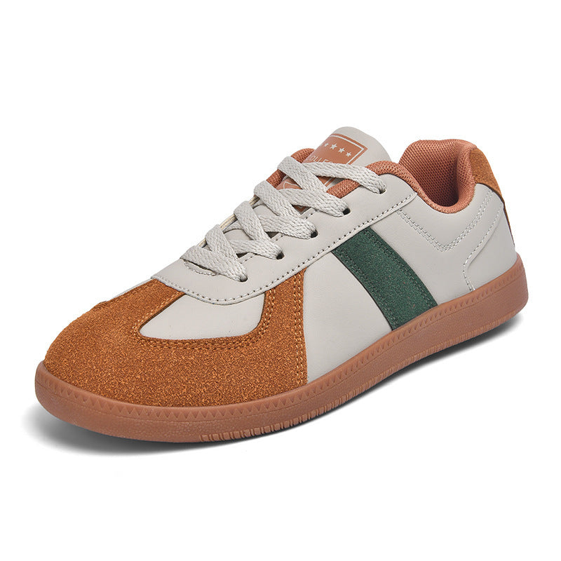 Unisex nan urbaner Tennis-Sneaker mit Veloursleder-Overlays gepolstertem Fersenkragen und vulkanisierter Gummisohle Drune