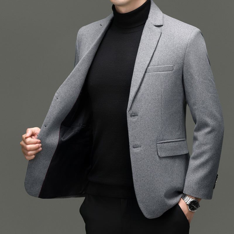 Herren moderner Business-Blazer mit feiner Wollmischung und praktischen Taschen Drune