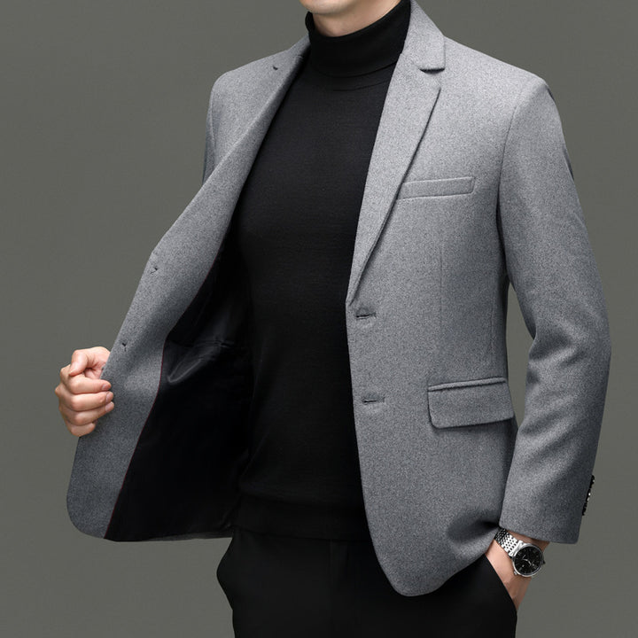 Herren moderner Business-Blazer mit feiner Wollmischung und praktischen Taschen Drune
