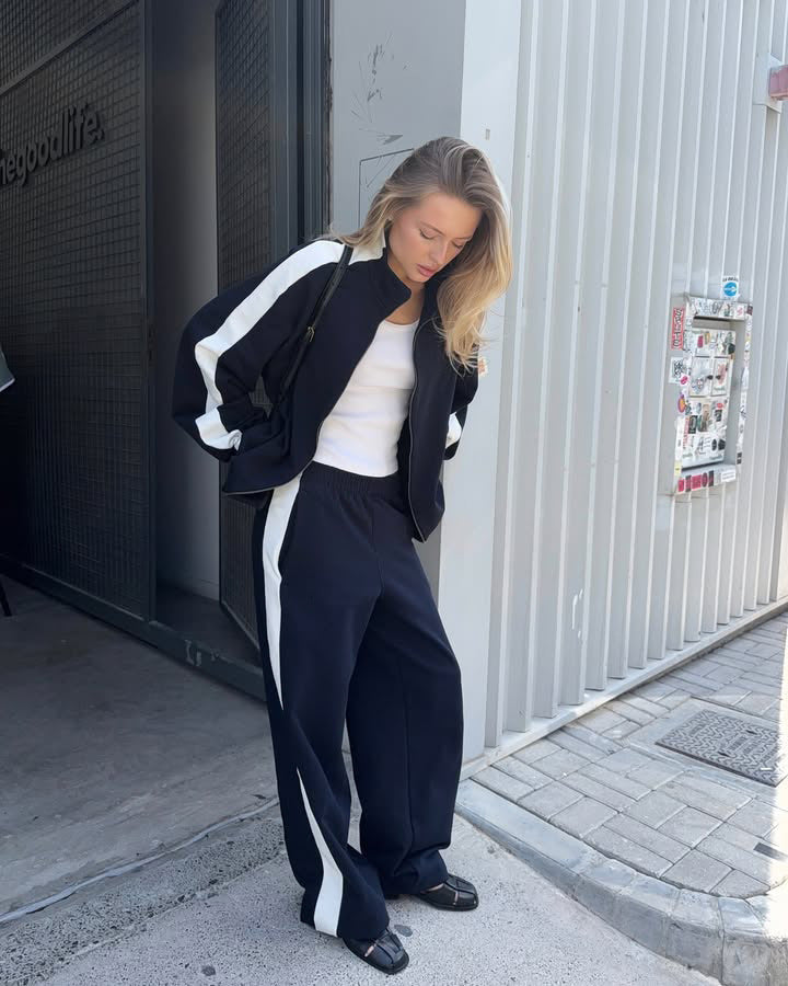 Damen Sportliche lässige Jacke und Hose Set Drune