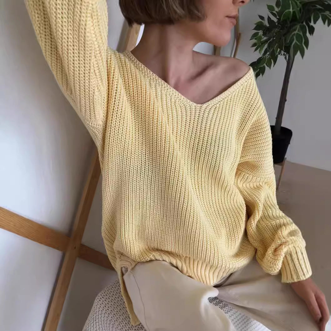 Damen oversized Strickpullover Drune