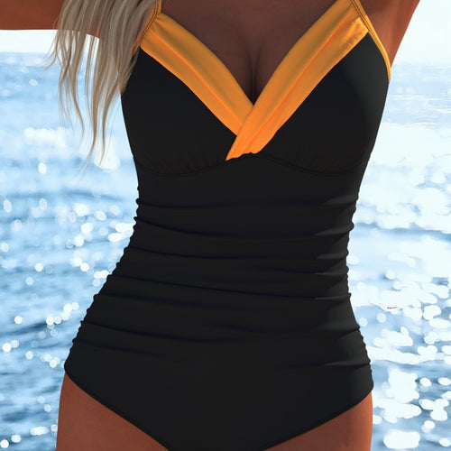 Damen Schwimmanzug mit raffiniertem Wickeldesign und komfortablem Schnitt Drune