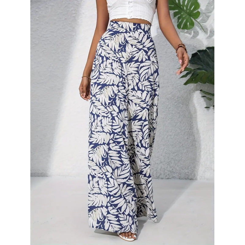 Damen Weit geschnittene Sommerhose mit floralem Muster Drune