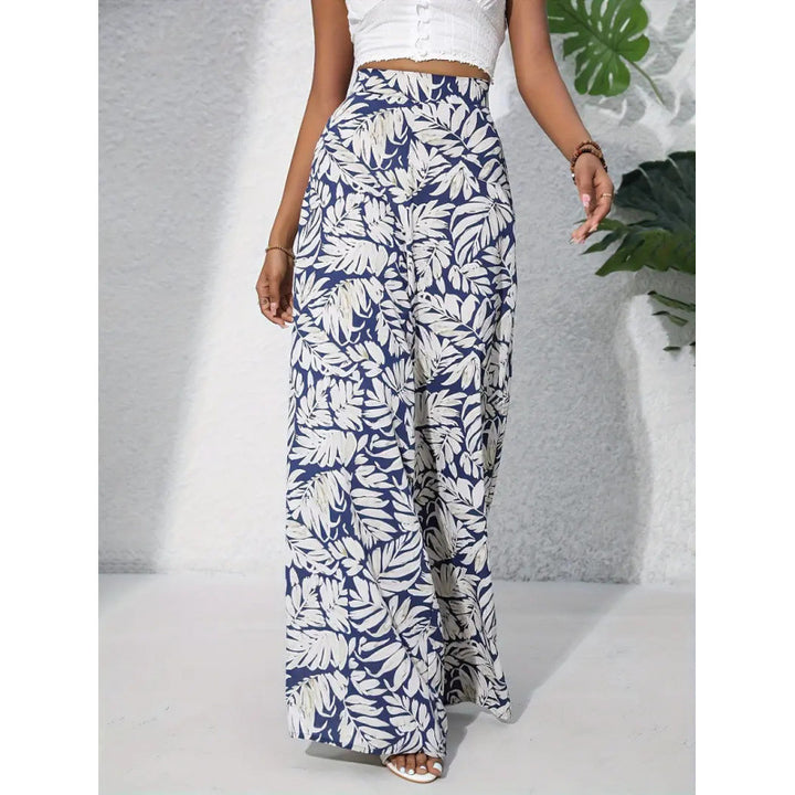 Damen Weit geschnittene Sommerhose mit floralem Muster Drune