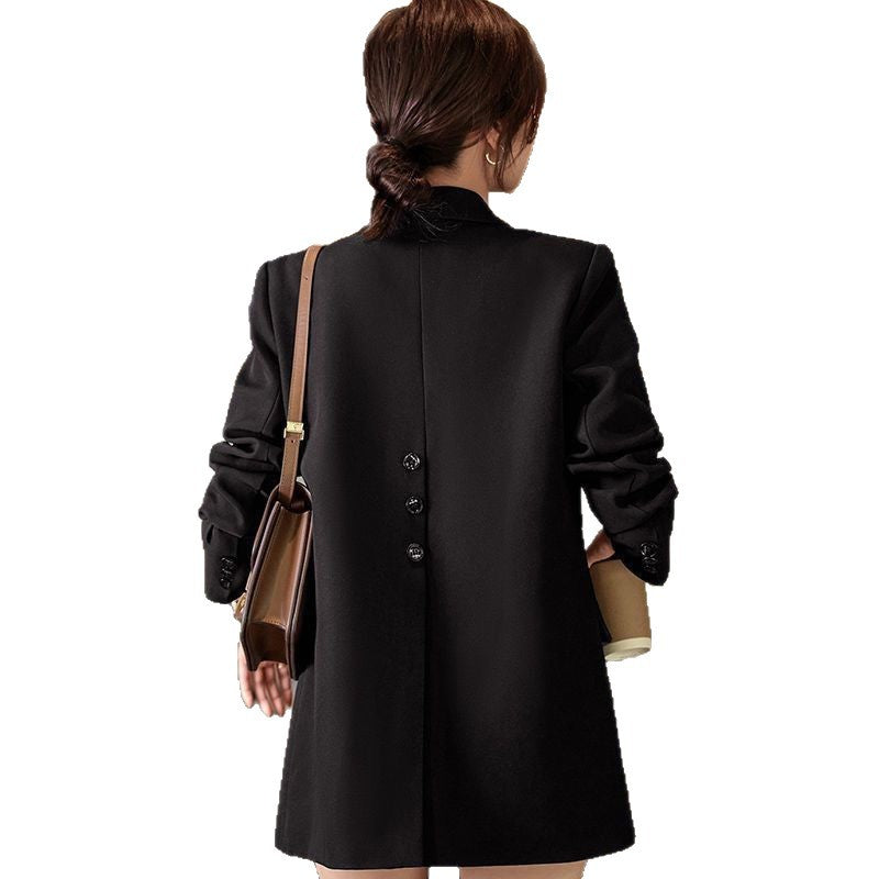 Damen modern geschnittener Blazer mit hohen Revers Drune
