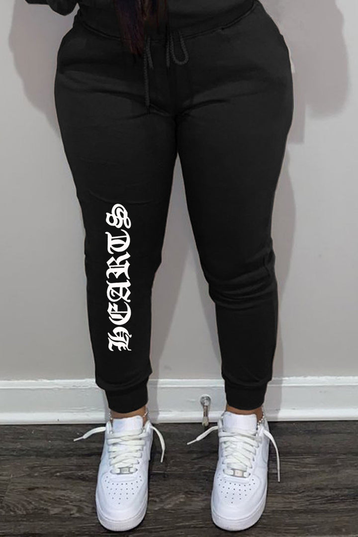 Damen bequeme Sweatpants mit seitlichem Schriftzug Drune