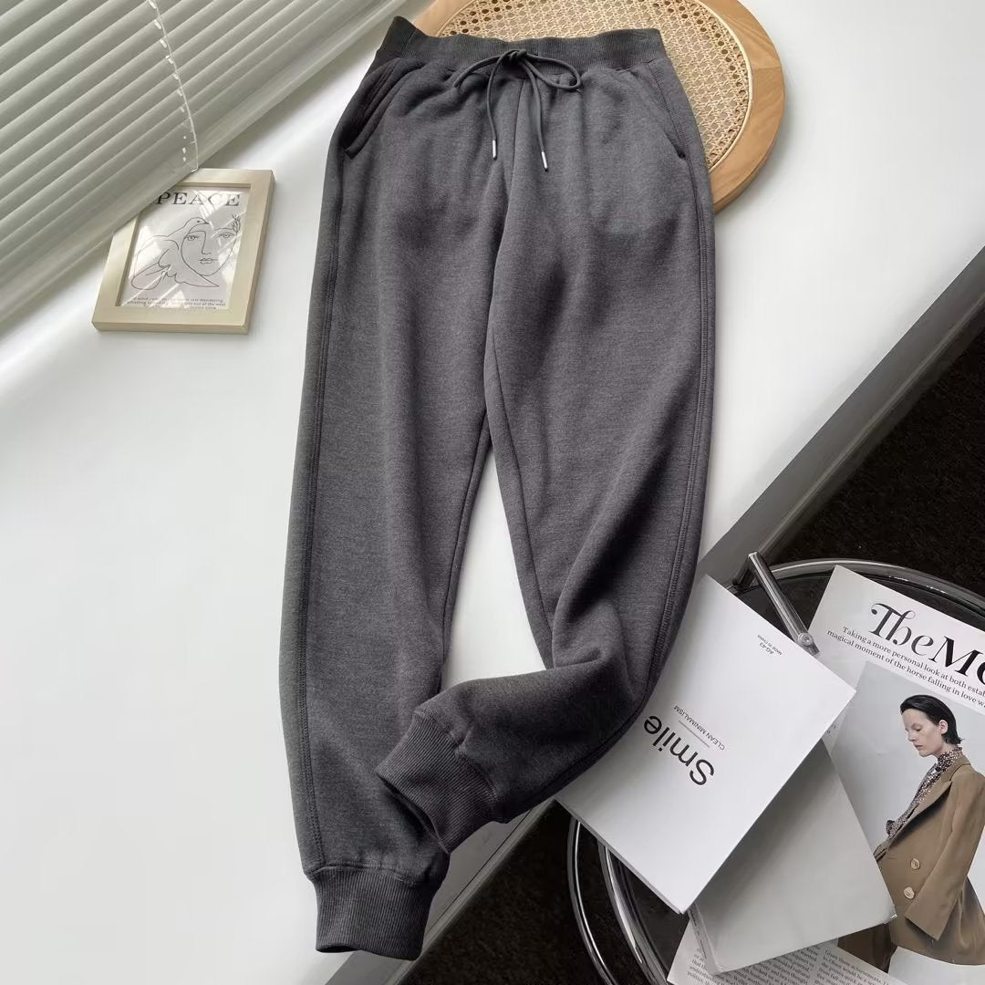 Damen bequeme und stylische Jogginghose mit verstellbarem Bund Drune