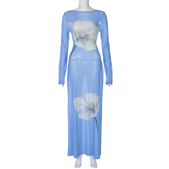 Damen Maxikleid mit floralen Mustern Drune