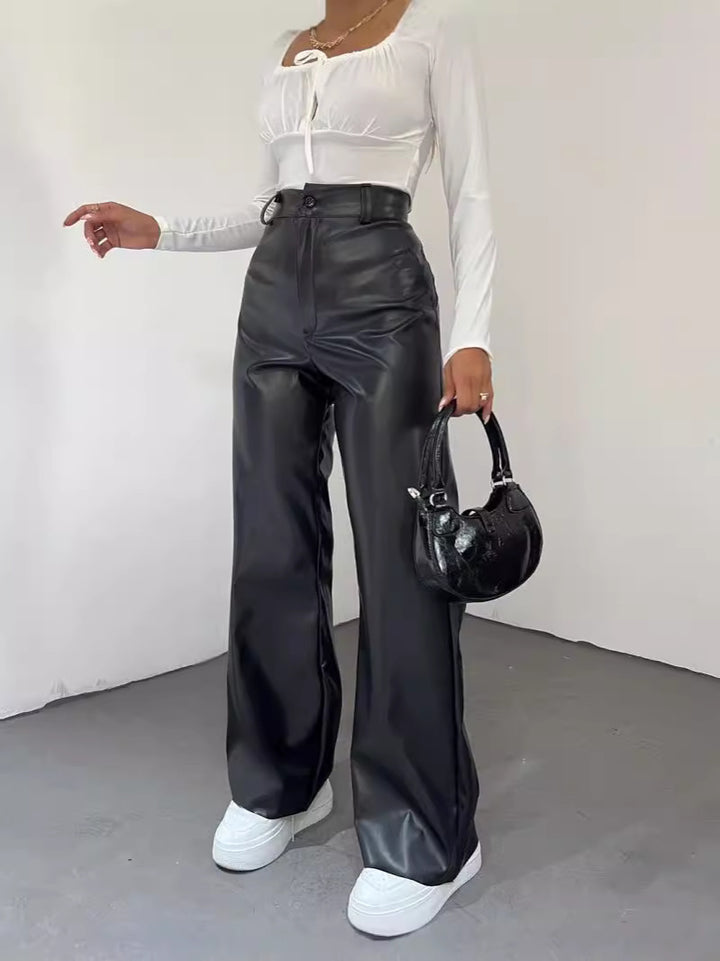 Damen Weite Hochbundhose aus leichtem Material mit eleganter Passform Drune