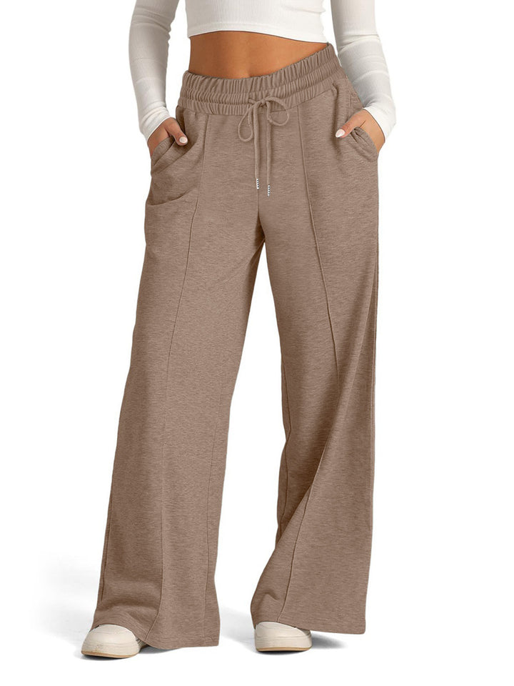 Damen Bequeme weite Freizeithose mit elastischem Bund und praktischen Taschen Drune