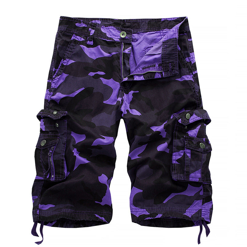 Herren Cargo-Shorts mit Utility-Taschen und verstellbarem Bund Drune