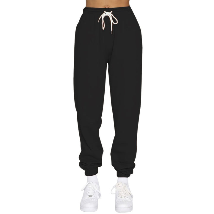 Damen nan taillierte Jogginghose mit hohem Bund Kordelzug und elastischen Knöchelbündchen Drune