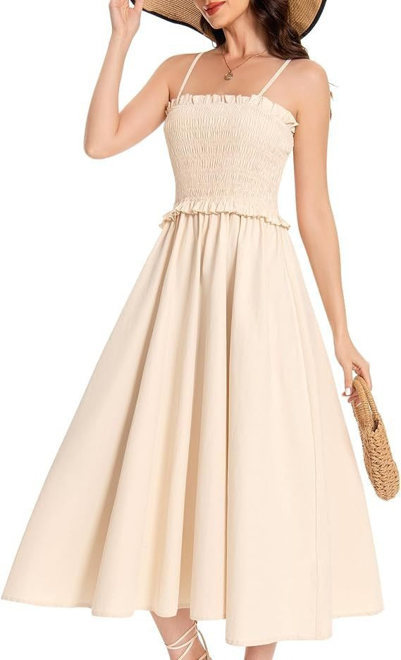 Damen elastisches Maxikleid mit Rüschendetails und geschmeidigem Material Drune