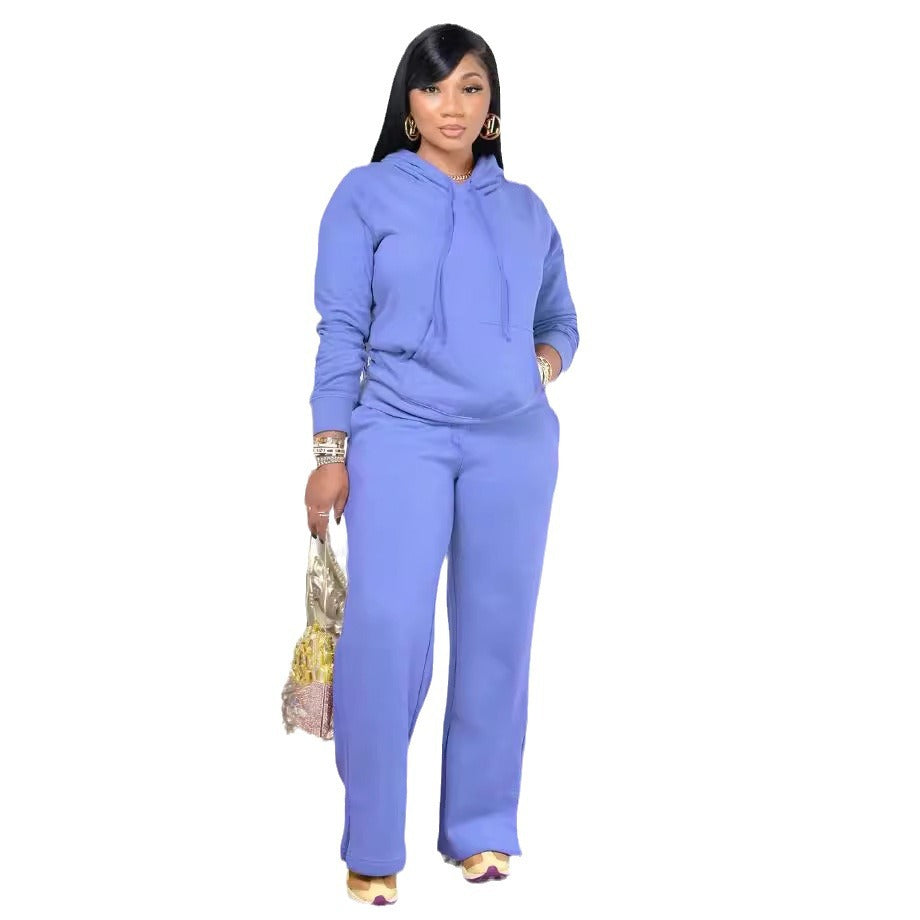 Damen entspannter Hooded Sweatsuit Drune