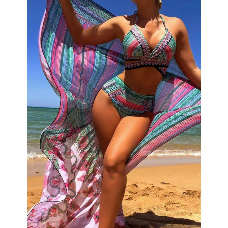 Damen Hochwertiger Bikini-Set mit einzigartigem Muster Drune