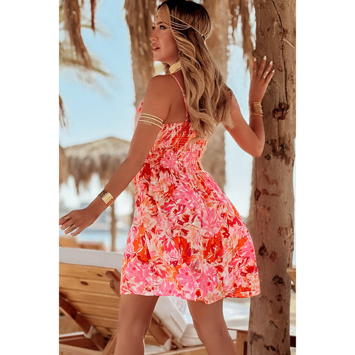 Damen Freizeitkleid mit raffiniertem V-Ausschnitt und taillierter Silhouette Drune