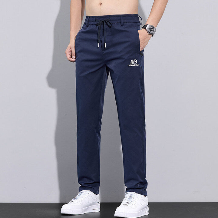 Herren Sportliche Freizeithose mit verstellbarem Kordelzug und seitlichen Reißverschlusstaschen Drune