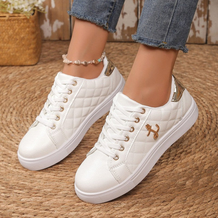 Damen modische Sneakers mit quiltetem Muster und eleganten Details Drune