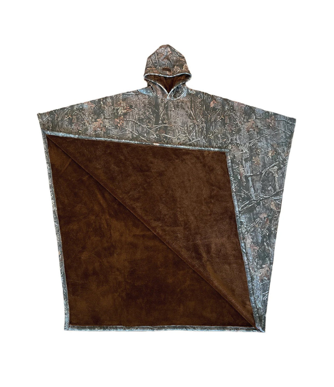 Unisex nan extra-großer Kapuzen-Poncho Kuschelüberwurf mit Mikrofleece-Innenfutter und Thermo-Wärmespeicher Drune