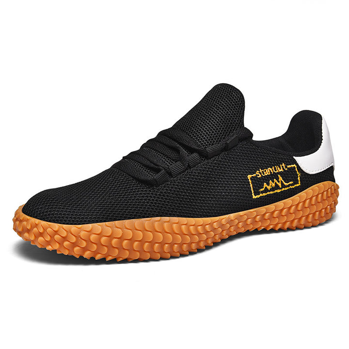 Herren Camouflage Strick-Sneaker mit griffiger Wabenprofilsohle und gepolstertem Knöchelkragen Drune