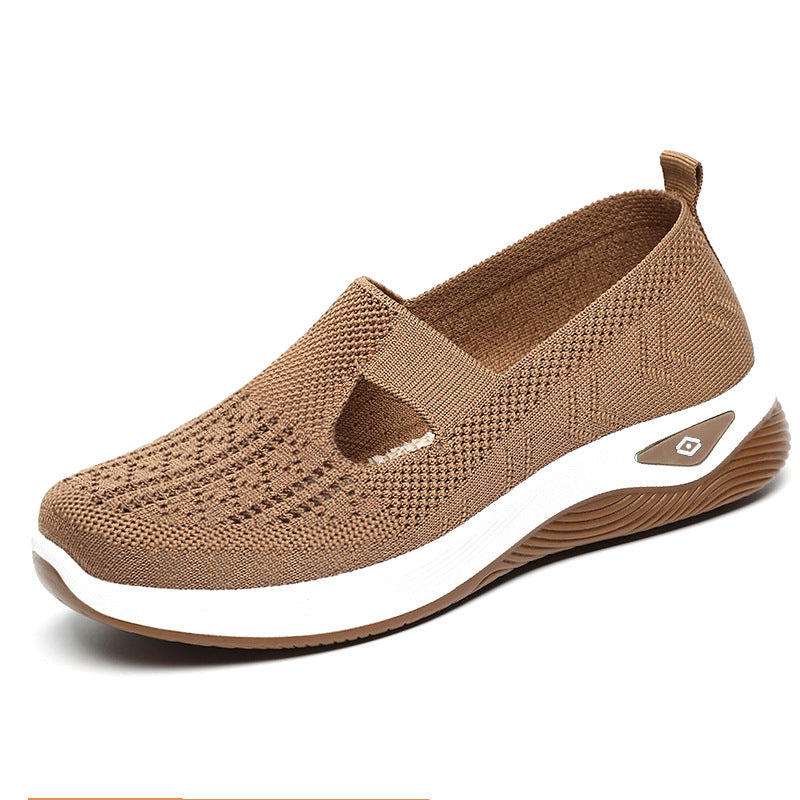 Damen nan leichte gestrickte Slipper mit orthopädischer Komfortsohle Drune