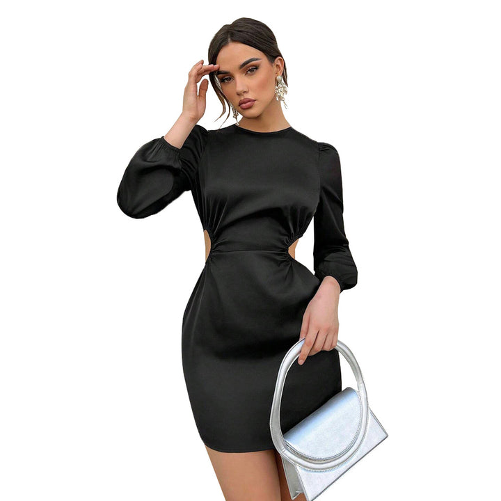 Damen Minikleid mit Cut-Out-Details und Puffärmeln Drune
