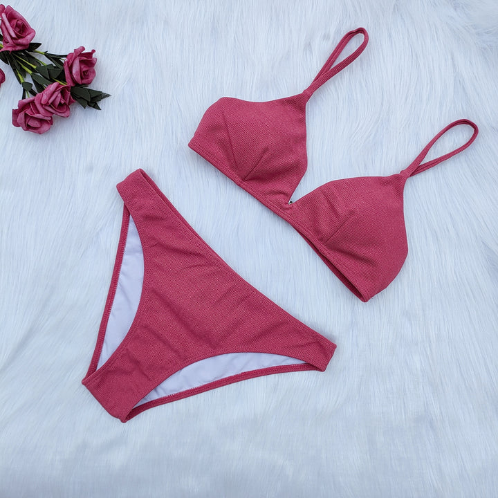 Damen Triangel-Bikini-Set mit verstellbaren Trägern Drune