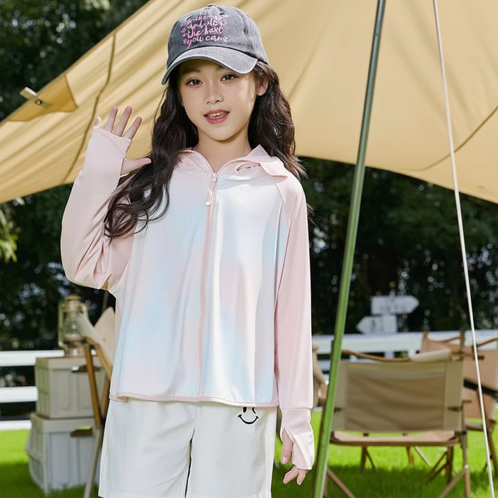 Damen atmungsaktive UV-Schutzjacke mit hohem Kragen Drune