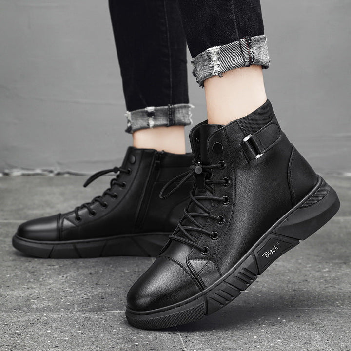 Damen hohe Sneaker Boots mit gepolsterter Innensohle und rutschfester Sohle Drune