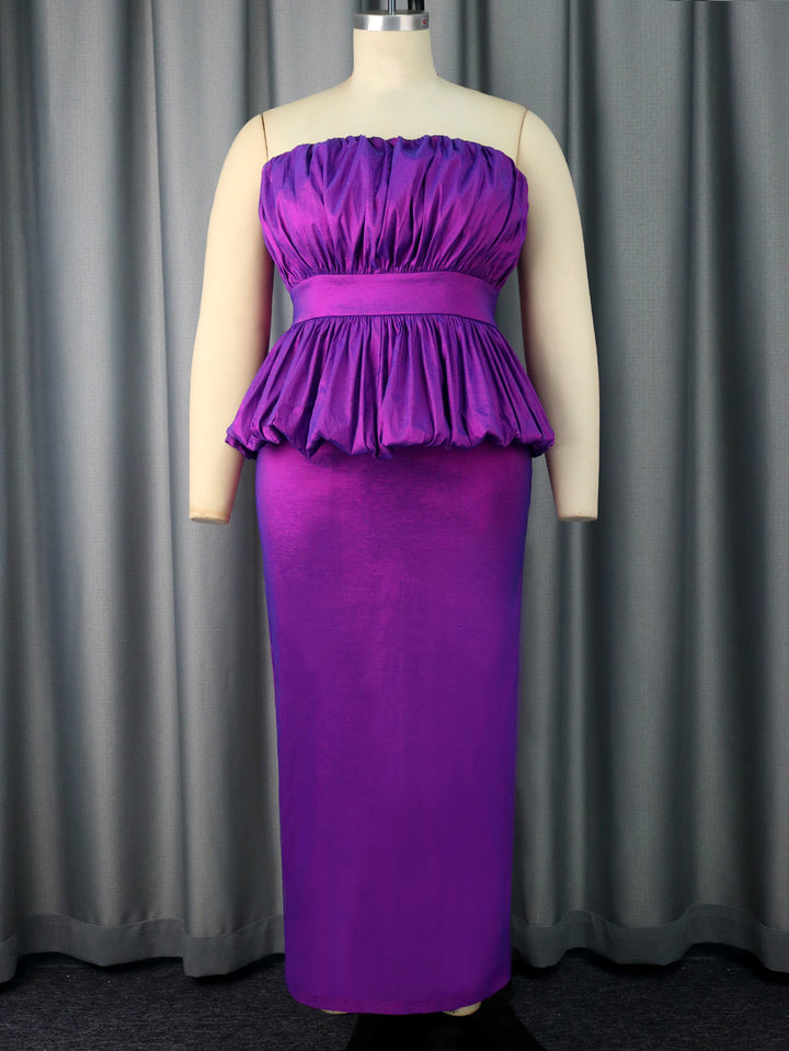 Damen Elegantes Abendkleid mit gerafftem Oberteil und figurbetonter Silhouette Drune