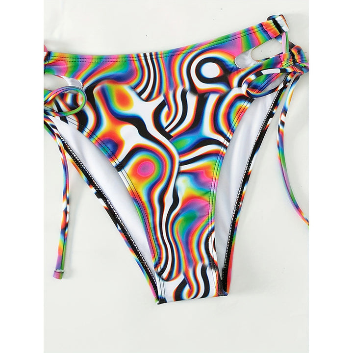 Damen Triangel-Bikini mit lässiger Crop-Top Bluse Drune