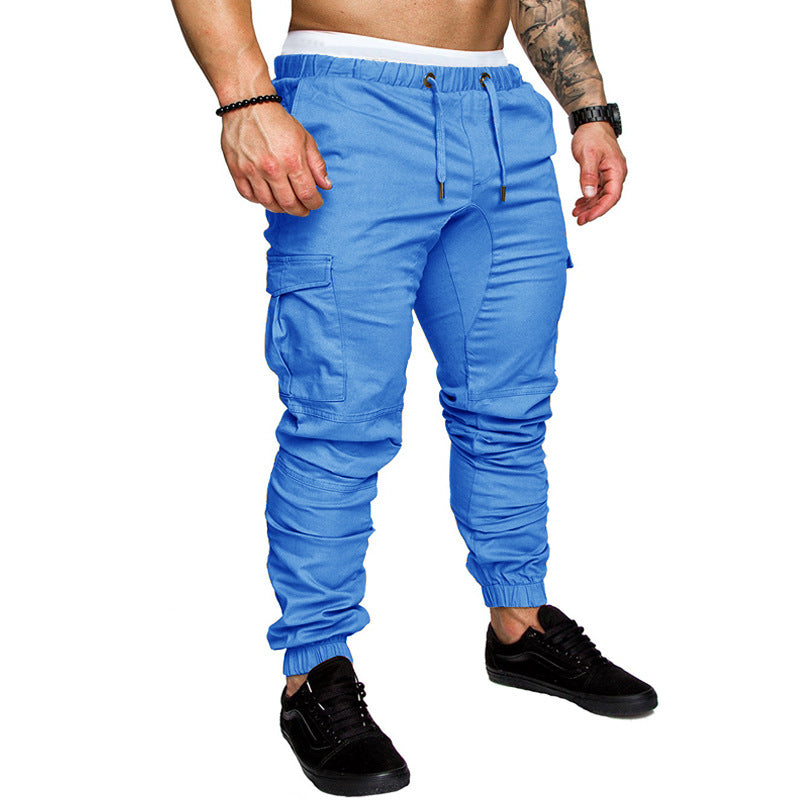 Herren nan Slim-Fit Cargo-Joggerhose mit elastischem Tunnelzug, verstärkten Nähten und Mehrfachtaschen Drune