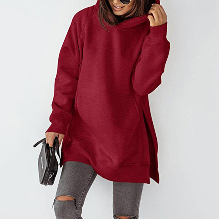 Damen Oversized Kapuzenpullover mit seitlichen Schlitzen und modischem Design Drune
