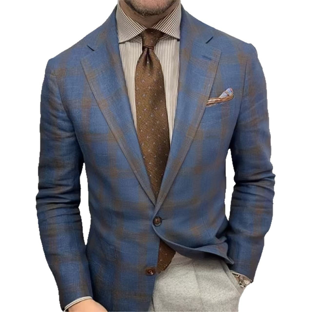 Herren elegante karierte Blazer Drune