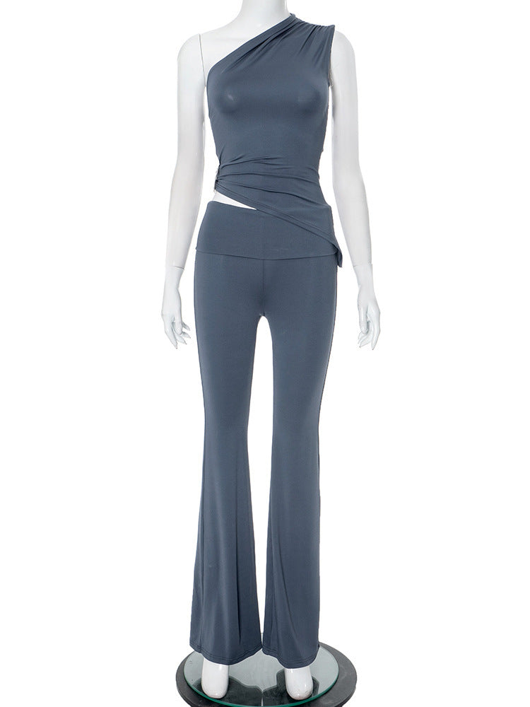 Damen Einteiler mit asymmetrischem Schnitt und figurbetonter Silhouette Drune