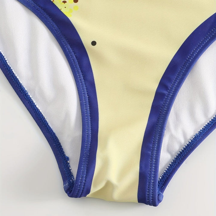Damen Buntbedruckter Badeanzug mit passendem Wickelrock Drune