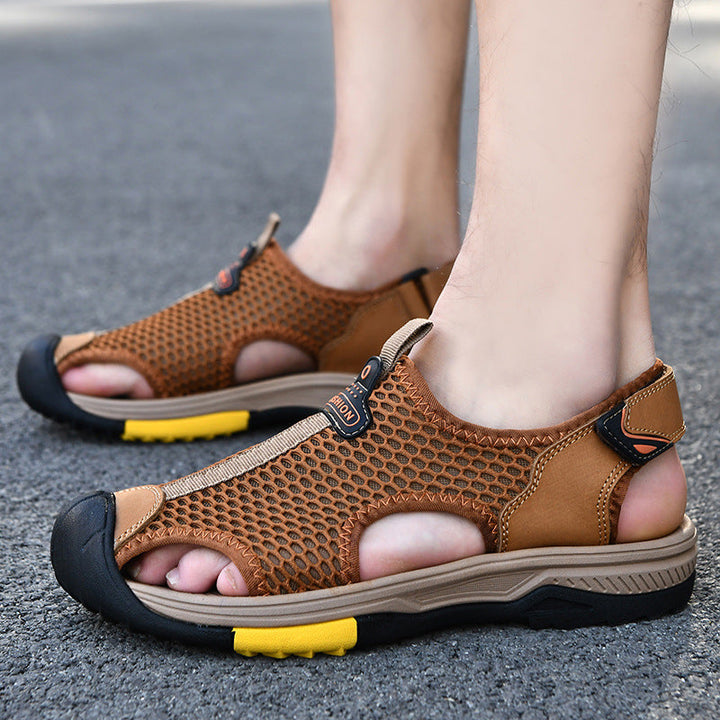 Herren Atmungsaktive Outdoor-Sandalen mit rutschfester Sohle und verstellbarem Riemen Drune