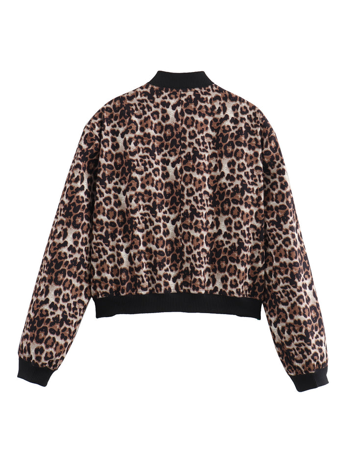 Damen modische Bomberjacke im tierischem Muster Drune