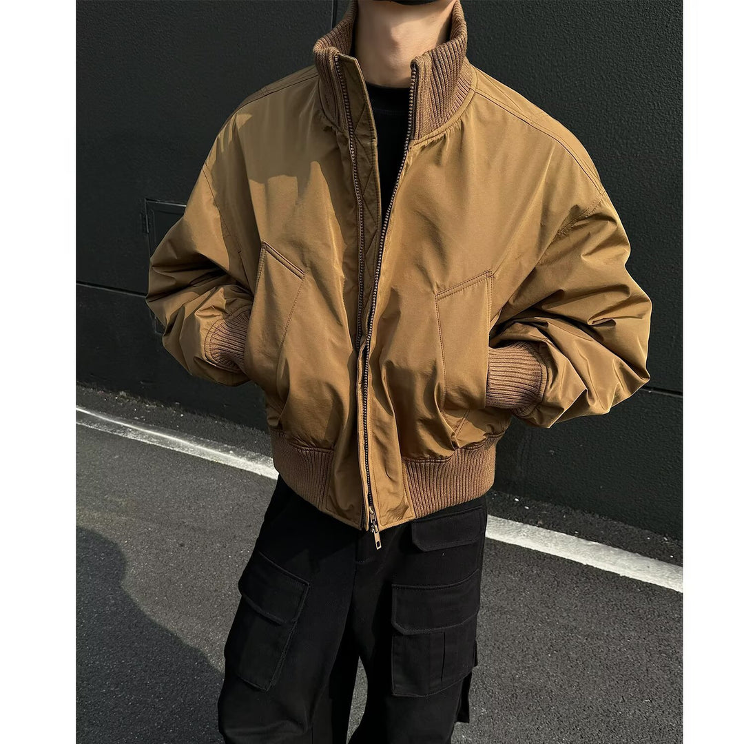 Herren stylische Bomberjacke mit elastischen Bündchen und weichem Innenfutter Drune