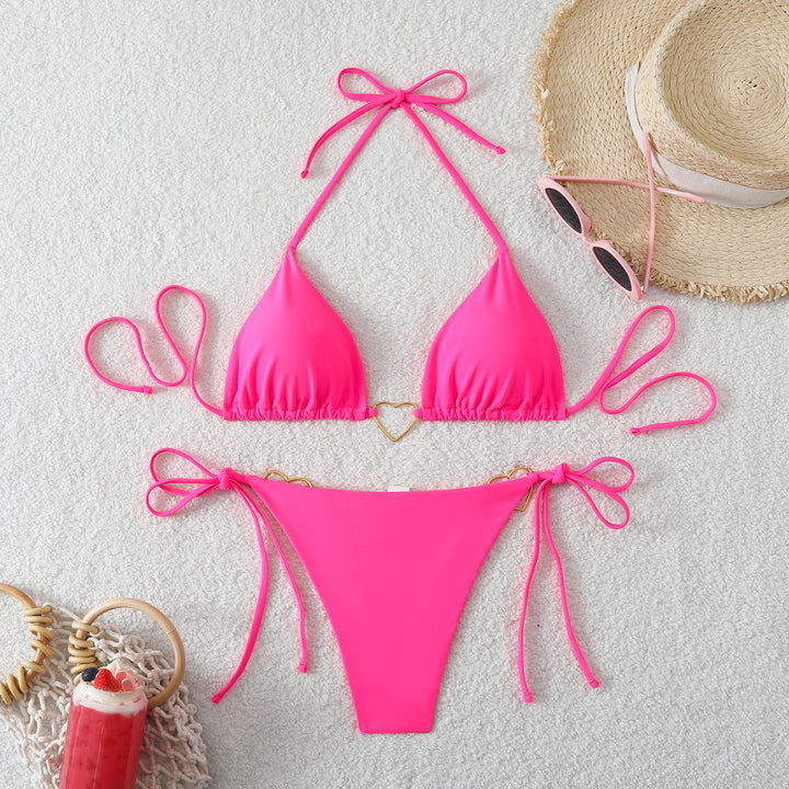 Damen Triangel-Bikini mit modischen Herz-Akzenten Drune