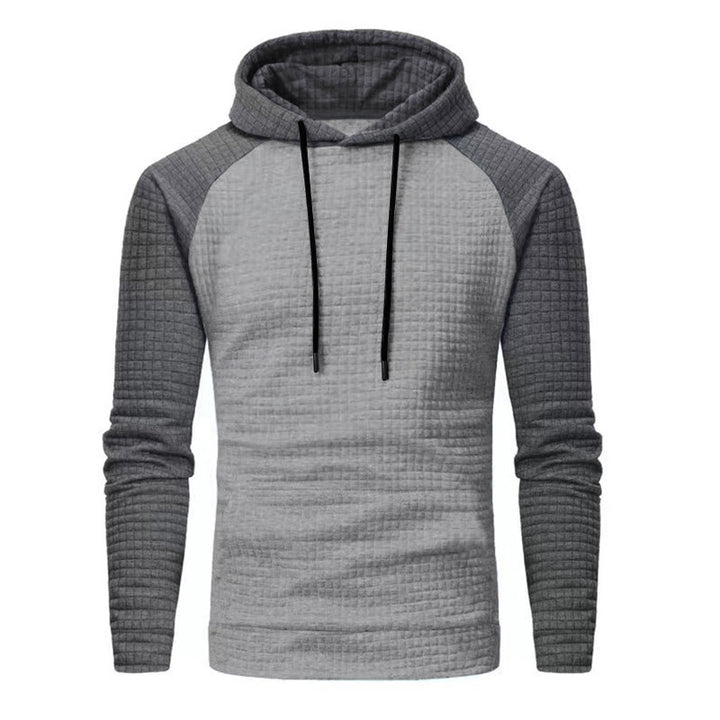 Herren nan gesteppter Kapuzenpullover mit Raglanärmeln und Waffelstruktur Drune