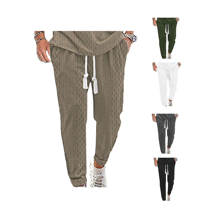 Herren nan Thermo-Zopfstrick-Jogginghose mit breitem Rippenbund und dekorativer Kordel Drune