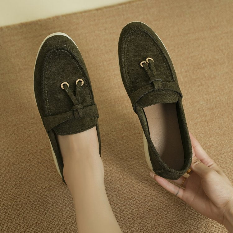 Damen nan bequeme Slip-On Loafer mit dekorativem Quastenbesatz und ergonomischer Gummisohle Drune