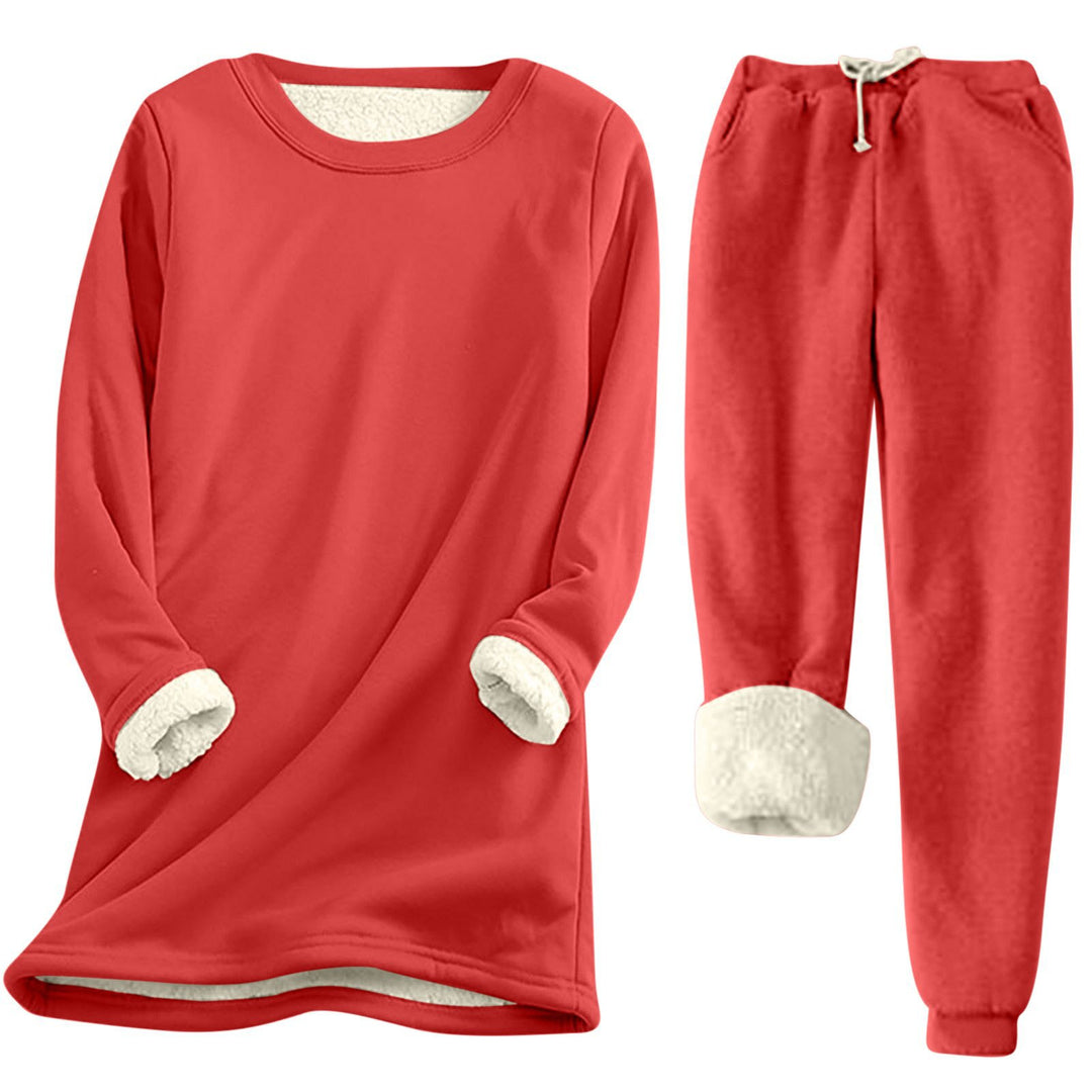 Damen Freizeit Sweatshirt-Set mit kuscheligem Innenfutter und lässiger Passform Drune